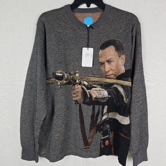 Store Dot Mens Small $420 Star Wars Chirrut Jedi Longsleeve Sweater